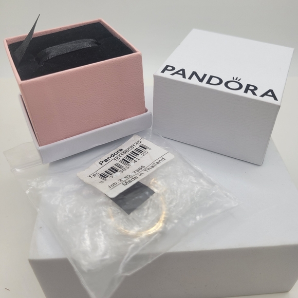 Pandora Double Heart Sparkling Ring 161198C01 NWT - Picture 4 of 5